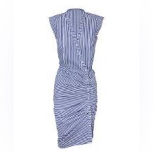 Veronica beard ruched shirt dress